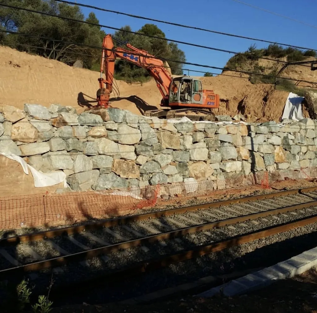 construcción de escollera